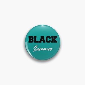 Black Summer Ocean Blue Pin For Bags and Backpacks